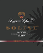 "SOLISE" D.O.C. "Brindisi" Red wine, grapes Negroamaro 100%, The grapes are picked and carried to the winery on small carts. After crushing and stemming the product us introduced into a wine-making tanks for red wine fermentation which lasts 15-16 days under controlled temperature(26�). After racking, fermentation is completed in inox steel tanks of 150 hl. Alcohol 13,00 % vol. Total acidity 6,06 g/l Total sulphorous dioxide 70 mg/l pH 3,65. Suggested on red meat, poultry and cheese.